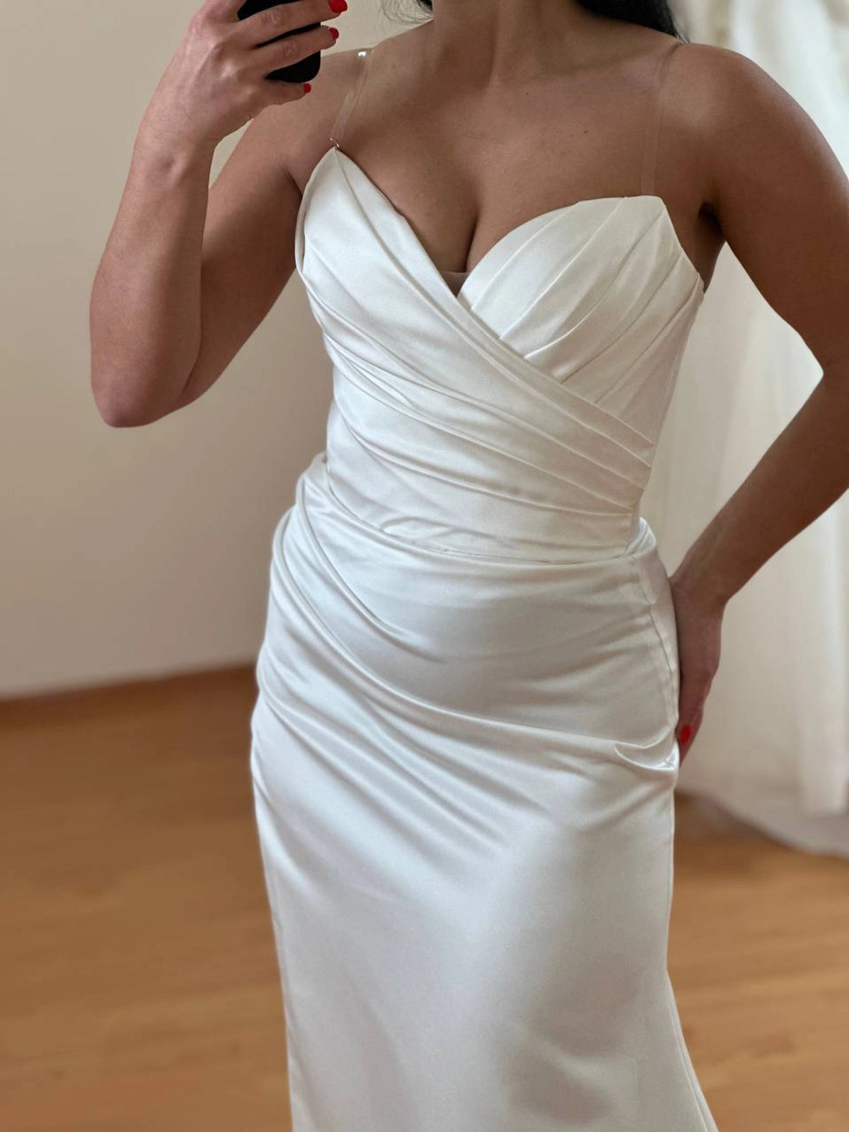 Ivory Wedding Dress in Pure Silk | Elegant Handmade Bridal Gown
