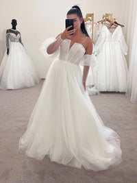 Sparkly Glitter Tulle Western Wedding Dress | Custom Maxi Beaded Corset Gown | Gorgeous V-Neck Fairytale Dress