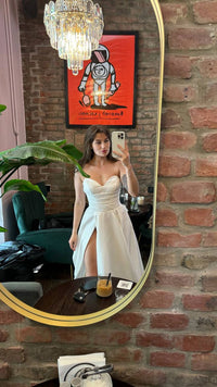 Lustrous Satin Minimalist Wedding Dress | Soft Satin Chic Bridal Gown | Luxurious Elegant Dress