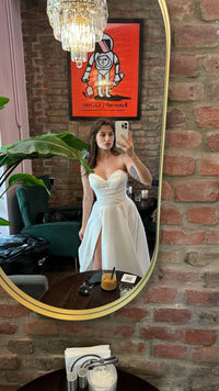 Lustrous Satin Minimalist Wedding Dress | Soft Satin Chic Bridal Gown | Luxurious Elegant Dress
