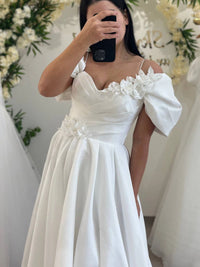 Elegant Wedding Gown with Modern Touches | Romantic Bridal Dress | Chic White Wedding Attire