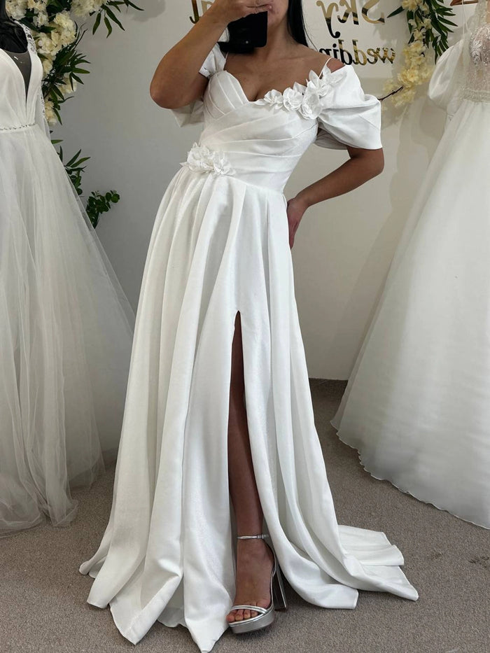 Elegant Wedding Gown with Modern Touches | Romantic Bridal Dress | Chic White Wedding Attire