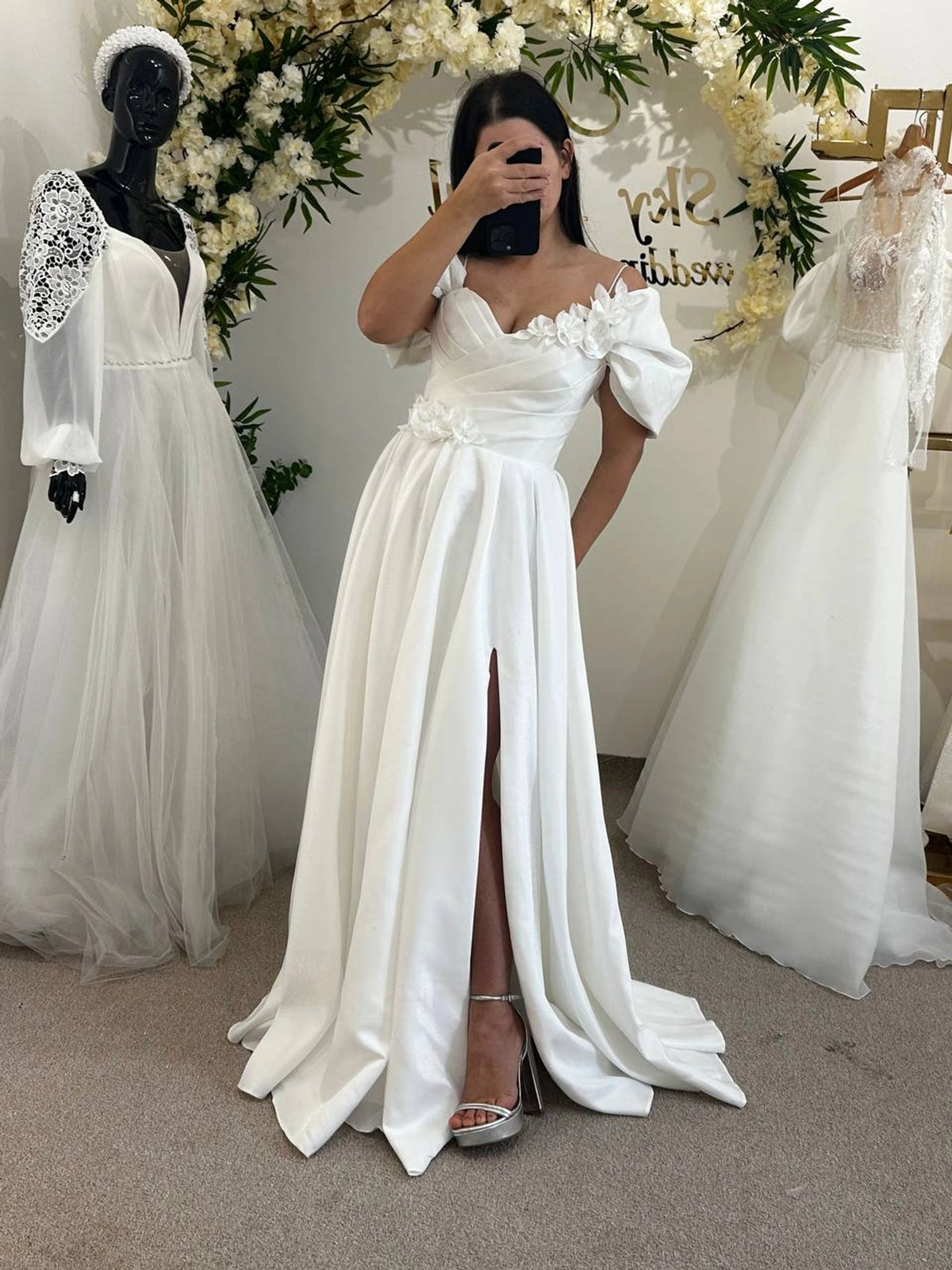 Elegant Wedding Gown with Modern Touches | Romantic Bridal Dress | Chic White Wedding Attire