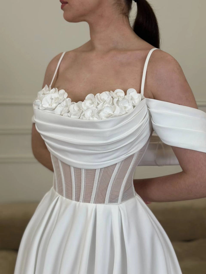 Elegant Royal Satin Wedding Dress | Classic Elegance with Modern Twist | Bridal Gown & Wedding Attire