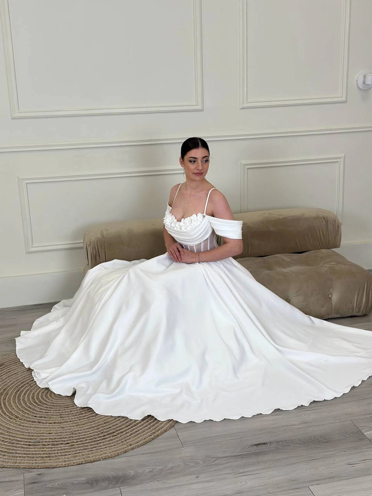 Elegant Royal Satin Wedding Dress | Classic Elegance with Modern Twist | Bridal Gown & Wedding Attire