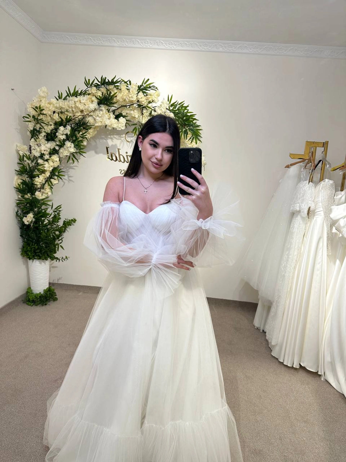 Elegant Translucent Corset Wedding Dress | Unique Flowy Bridal Gown | Custom Fairytale Dress with Drawstring Back