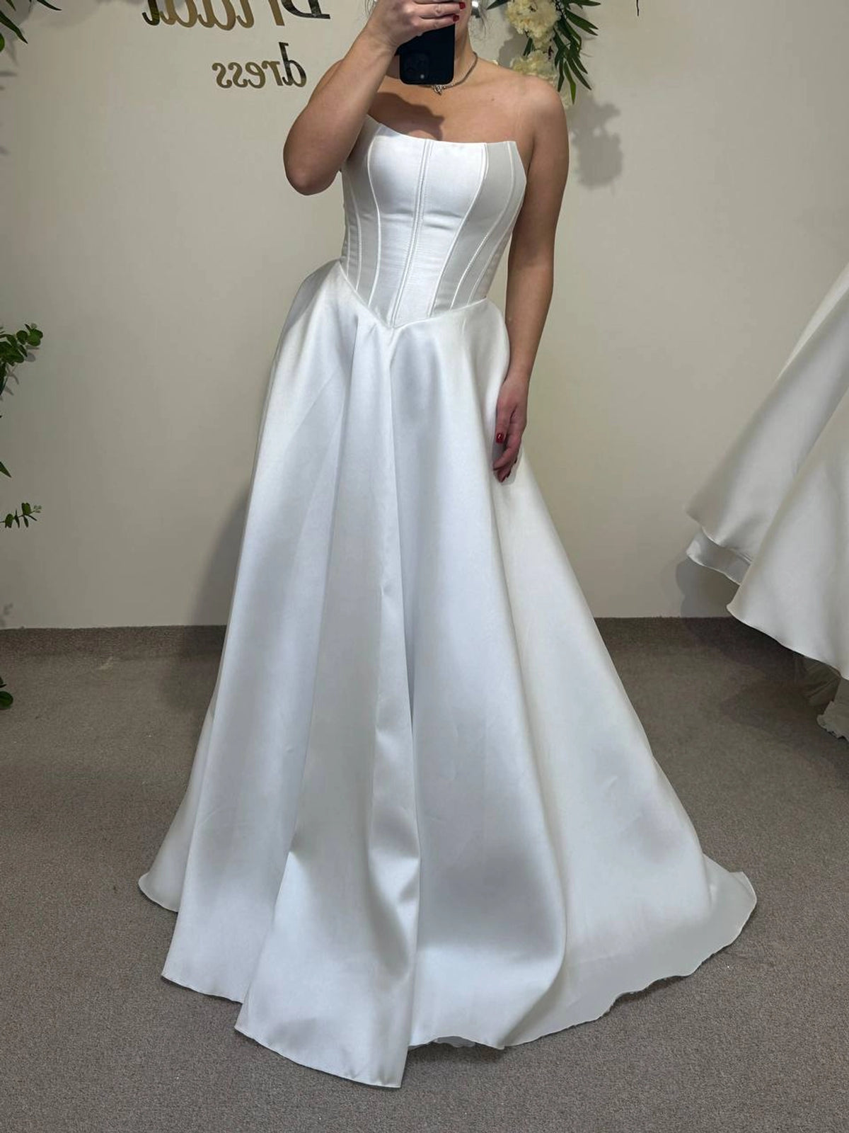 Chic Minimalist Satin Wedding Dress | Lustrous Luxe Bridal Gown | Soft & Enchanted Satin Look
