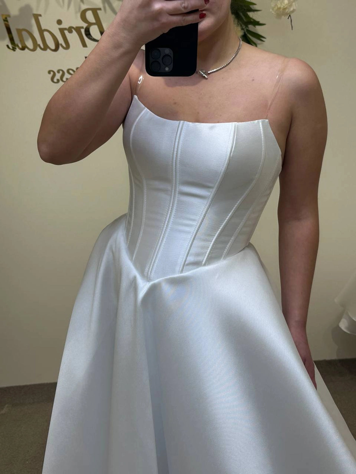Chic Minimalist Satin Wedding Dress | Lustrous Luxe Bridal Gown | Soft & Enchanted Satin Look