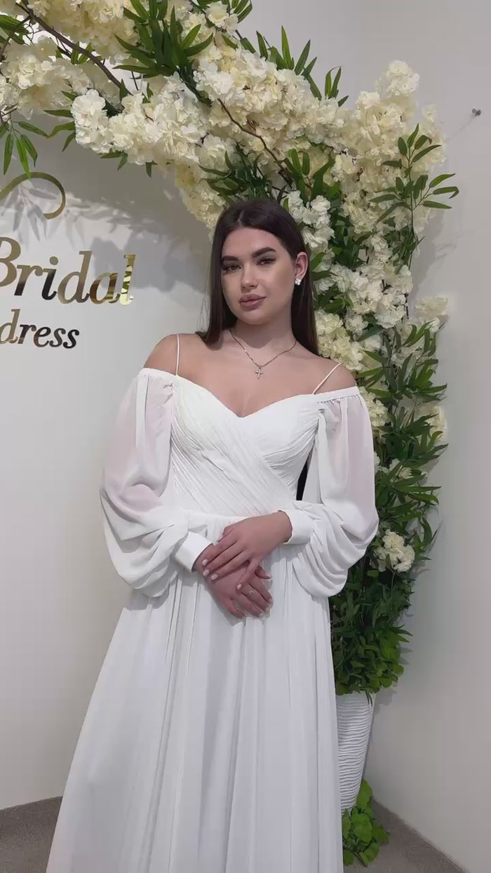 Minimalist Wedding Dress | Elegant Bride Gown | Sophisticated and Timeless Bridal Attire